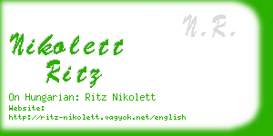 nikolett ritz business card